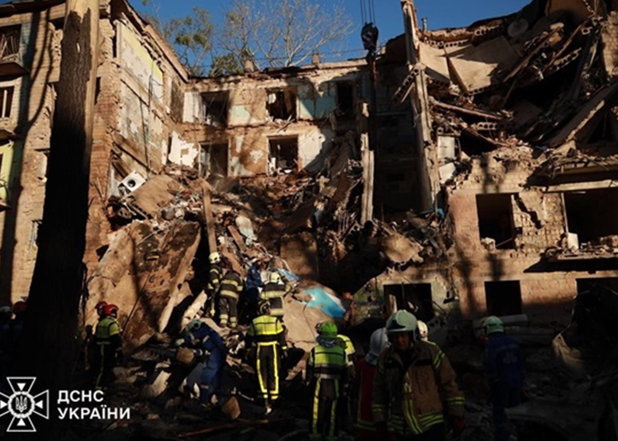 З'явилися кадри ударів Росії по Києву