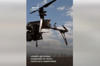 Роботу українського дрона з ШІ показали на відео